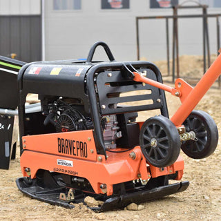 Brave Reversible Plate Compactor | 20 In. | Wheel Kit | Honda GX200 BRPRP220H
