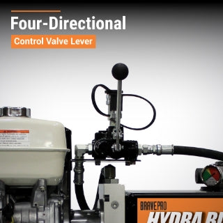 Brave Hydra Buddy | Hydraulic Power Pack | 2,000 PSI | 5.5 GPM | Recoil Start | Honda GX270 HBHR280GX