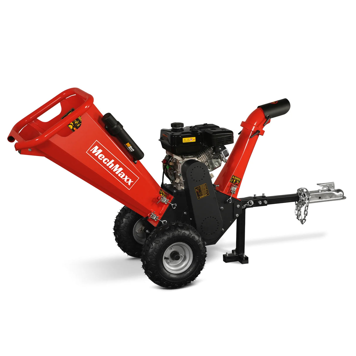 MechMaxx 4 inch DUCAR 212cc 7hp Gas Engine Powered Wood Chipper with Towbar, GS650
