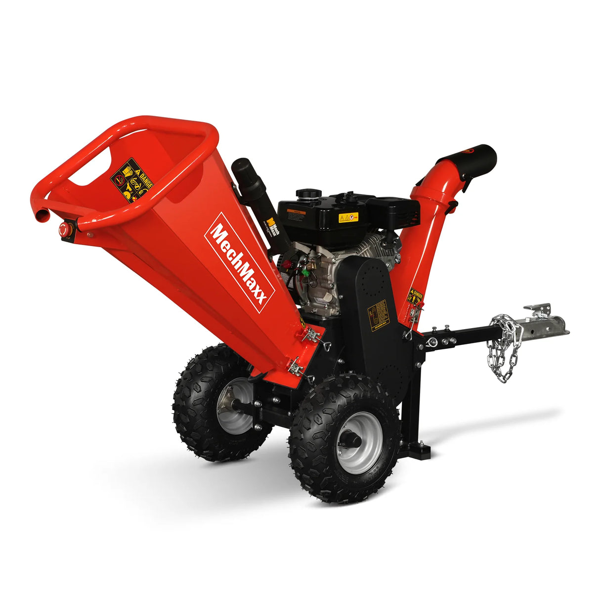 MechMaxx 4 inch DUCAR 212cc 7hp Gas Engine Powered Wood Chipper with Towbar, GS650