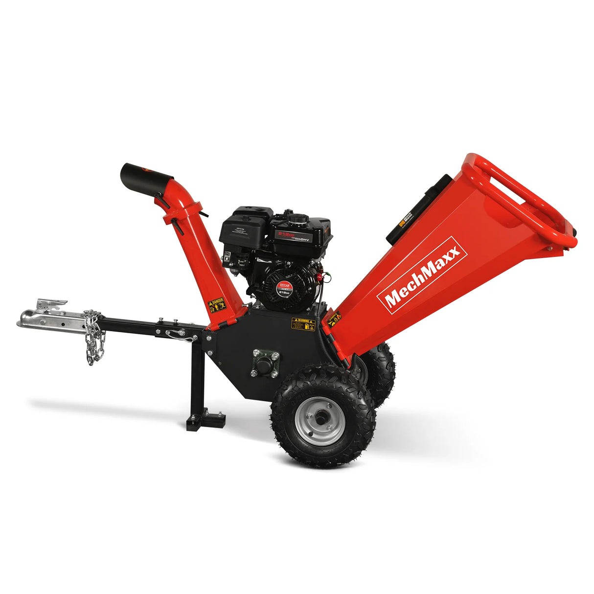 MechMaxx 4 inch DUCAR 212cc 7hp Gas Engine Powered Wood Chipper with Towbar, GS650