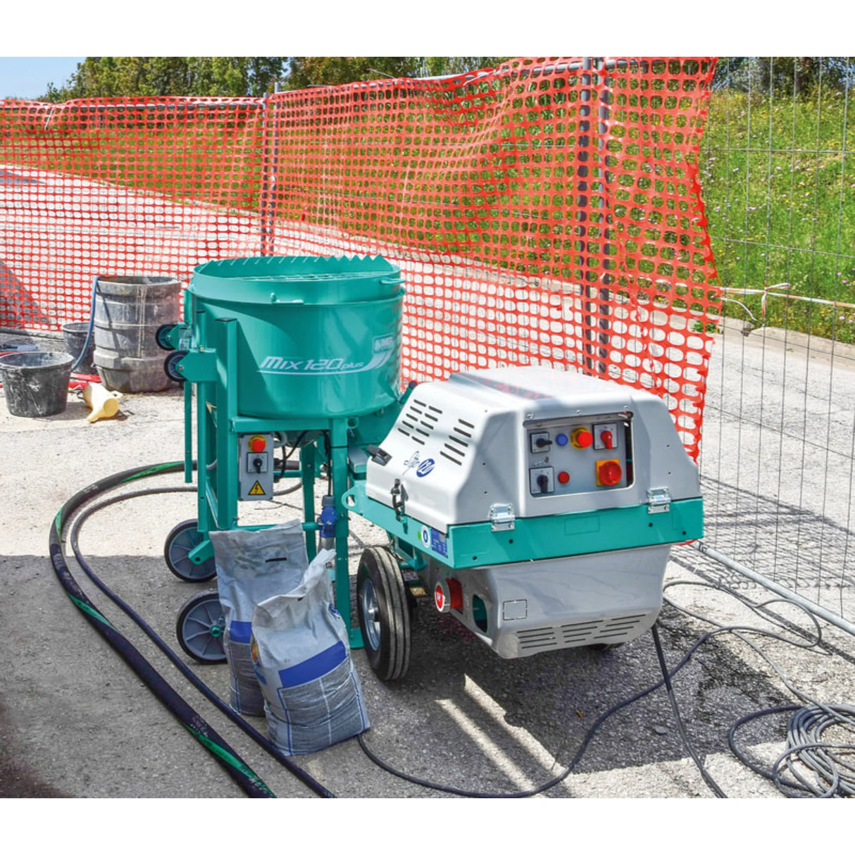 IMER Step-Up 120 7.5 HP 3 Phase Concrete Pump and Spray Machine