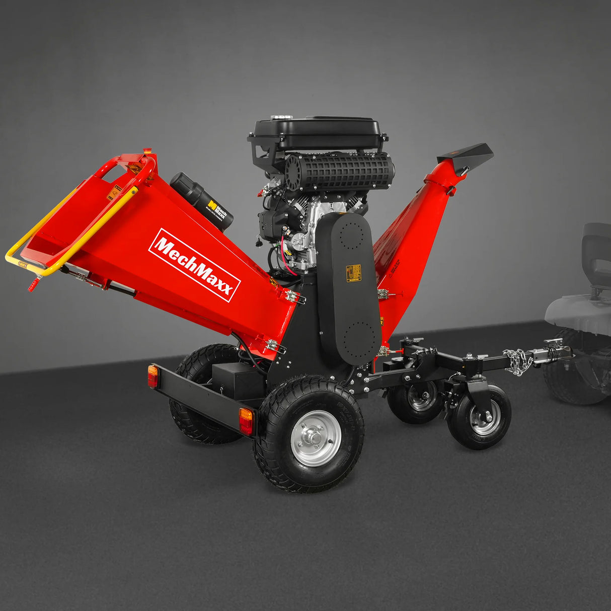 MechMaxx 8 inch ZONSEN E-Start 1000cc 35hp Gas Powered 4 - Wheel Drum Wood Chipper with Taillight , B200