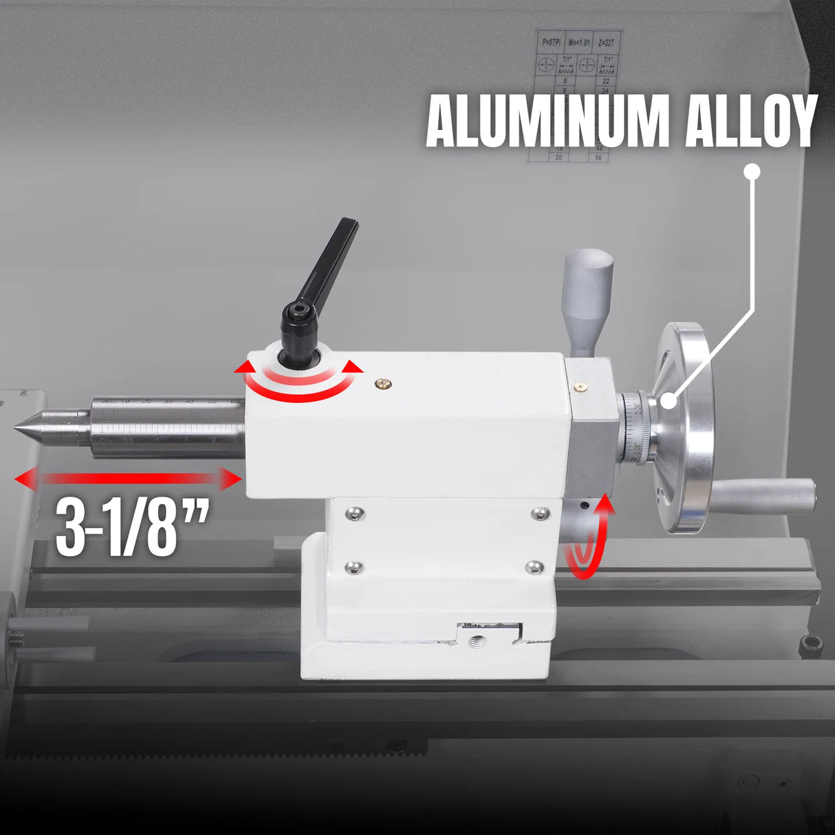 MechMaxx Metal Lathe Machine 11'' x 30'' High Precision Benchtop Brushless Motor 0-2000 RPM Variable Speed Metal Working Machine 2HP Small Lathe without Stand 1130V