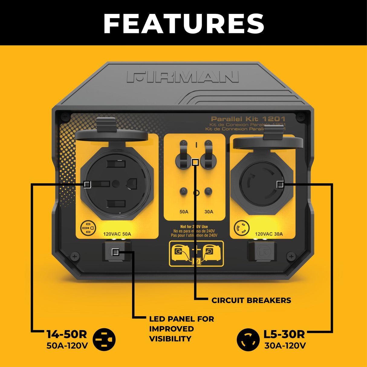 50A Portable Generator Parallel Kit
