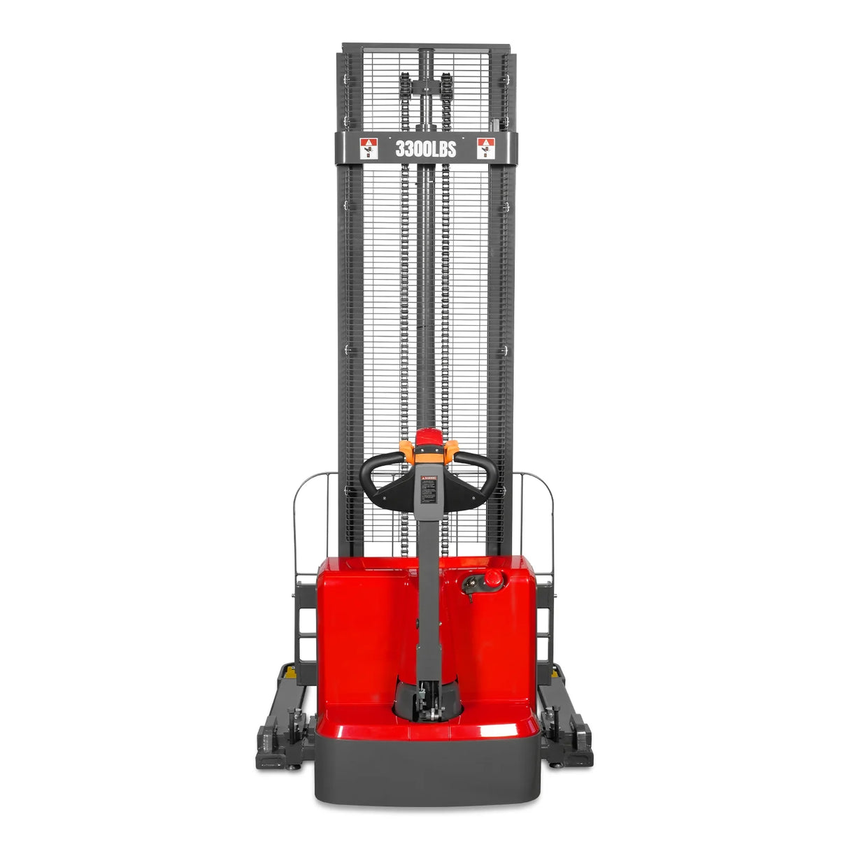3300lbs Electric Straddle Stacker, 138" Lift, Adjustable Legs & Forks, F33-138SLA