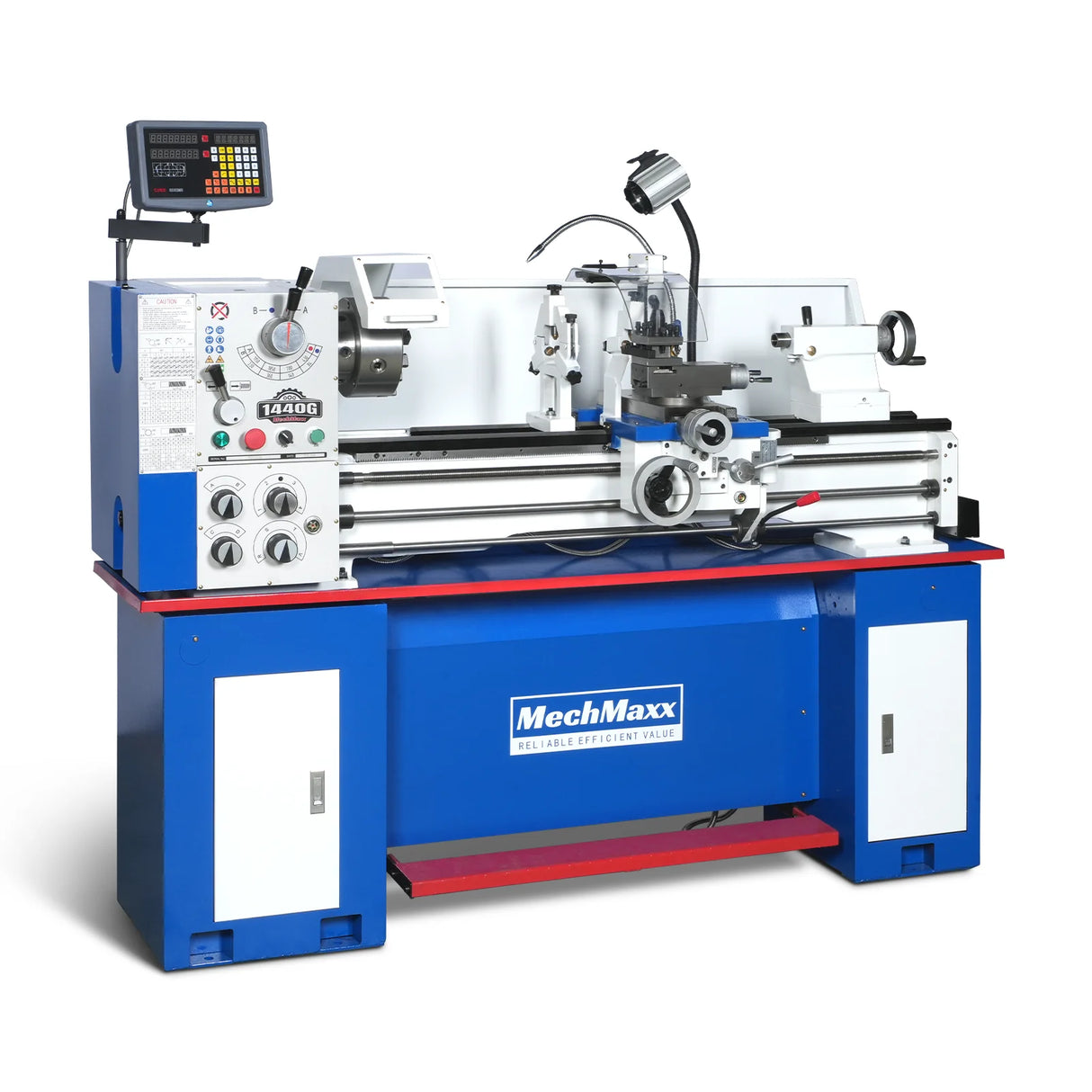 MechMaxx Industrial Metal Lathe Machine with DRO 14' x 40'' High Precision 84-1850 RPM Variable Speed Metal Working Machine 2HP Small Lathe with Stand 1440G