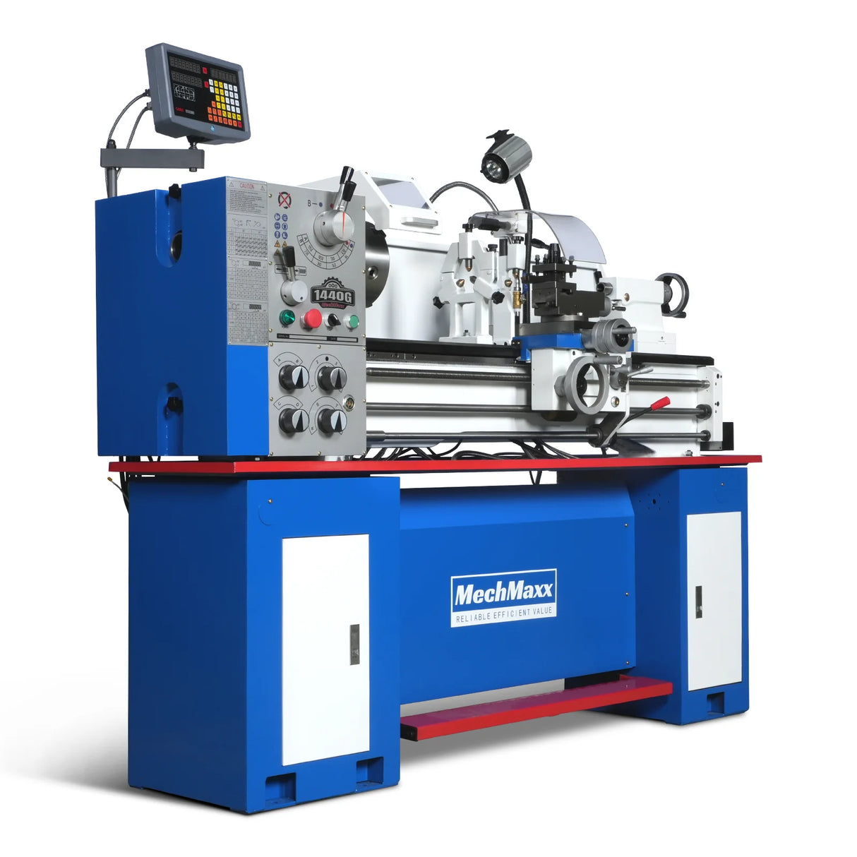 MechMaxx Industrial Metal Lathe Machine with DRO 14' x 40'' High Precision 84-1850 RPM Variable Speed Metal Working Machine 2HP Small Lathe with Stand 1440G