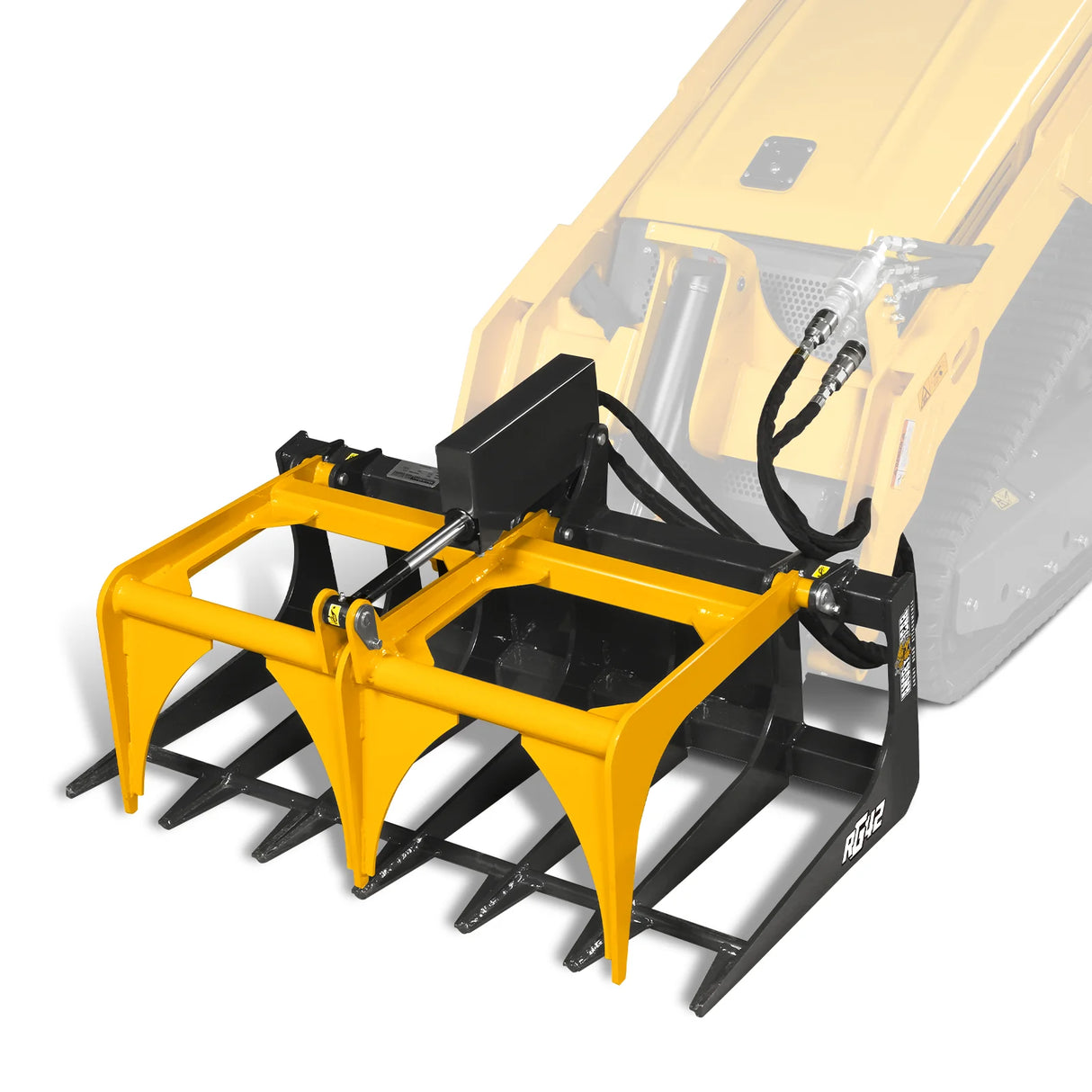 42" Mini Skid Steer Skeleton Grapple Attachment, 24" Arm Opening, 2000 lb Weight Capacity