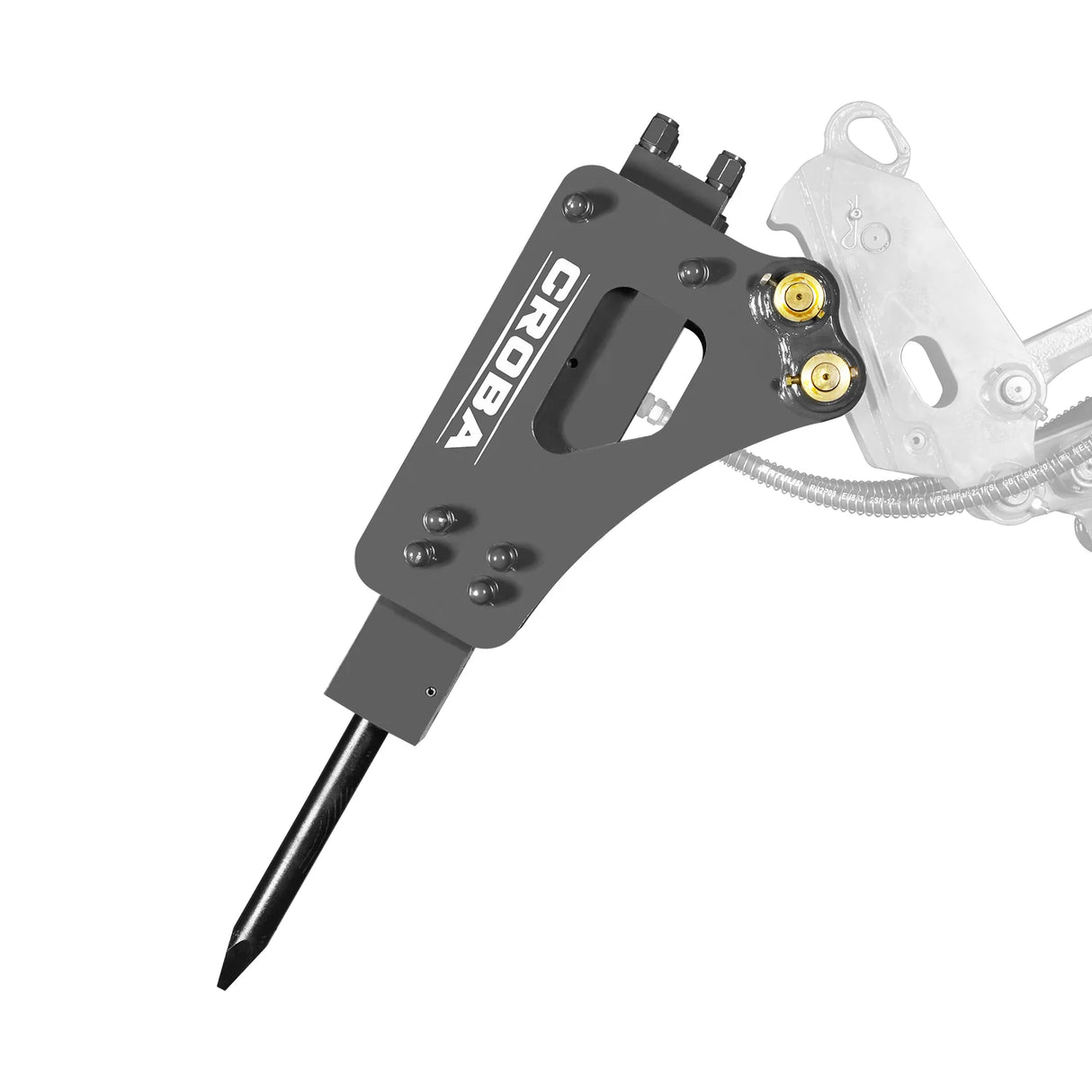 Hydraulic Breaker Hammer for Mini Compact Excavator MEC17, MEC17PRO, 360 J Impact Energy, 700-1200 Bpm (SKU: 150533; 150534)