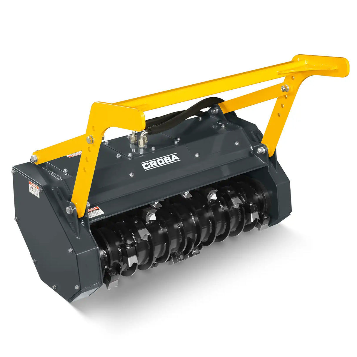 37"Mini Skid Steer Drum Forestry Brush Mulcher Attachment, Hydraulic Flow Range 11 To 16 GPM, MCH37
