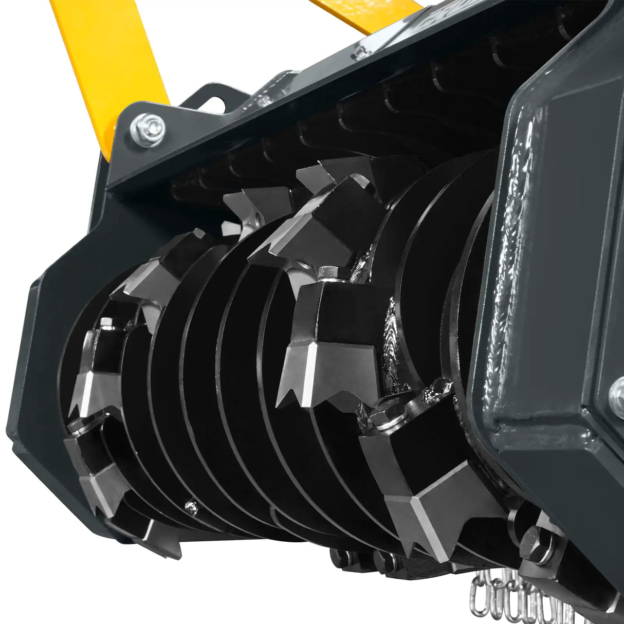 37"Mini Skid Steer Drum Forestry Brush Mulcher Attachment, Hydraulic Flow Range 11 To 16 GPM, MCH37