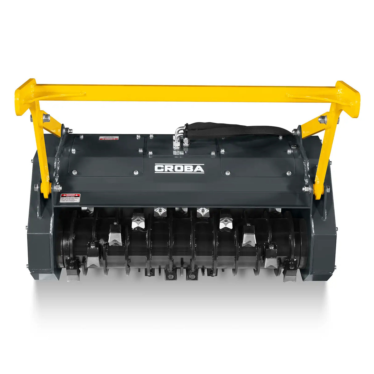 37"Mini Skid Steer Drum Forestry Brush Mulcher Attachment, Hydraulic Flow Range 11 To 16 GPM, MCH37