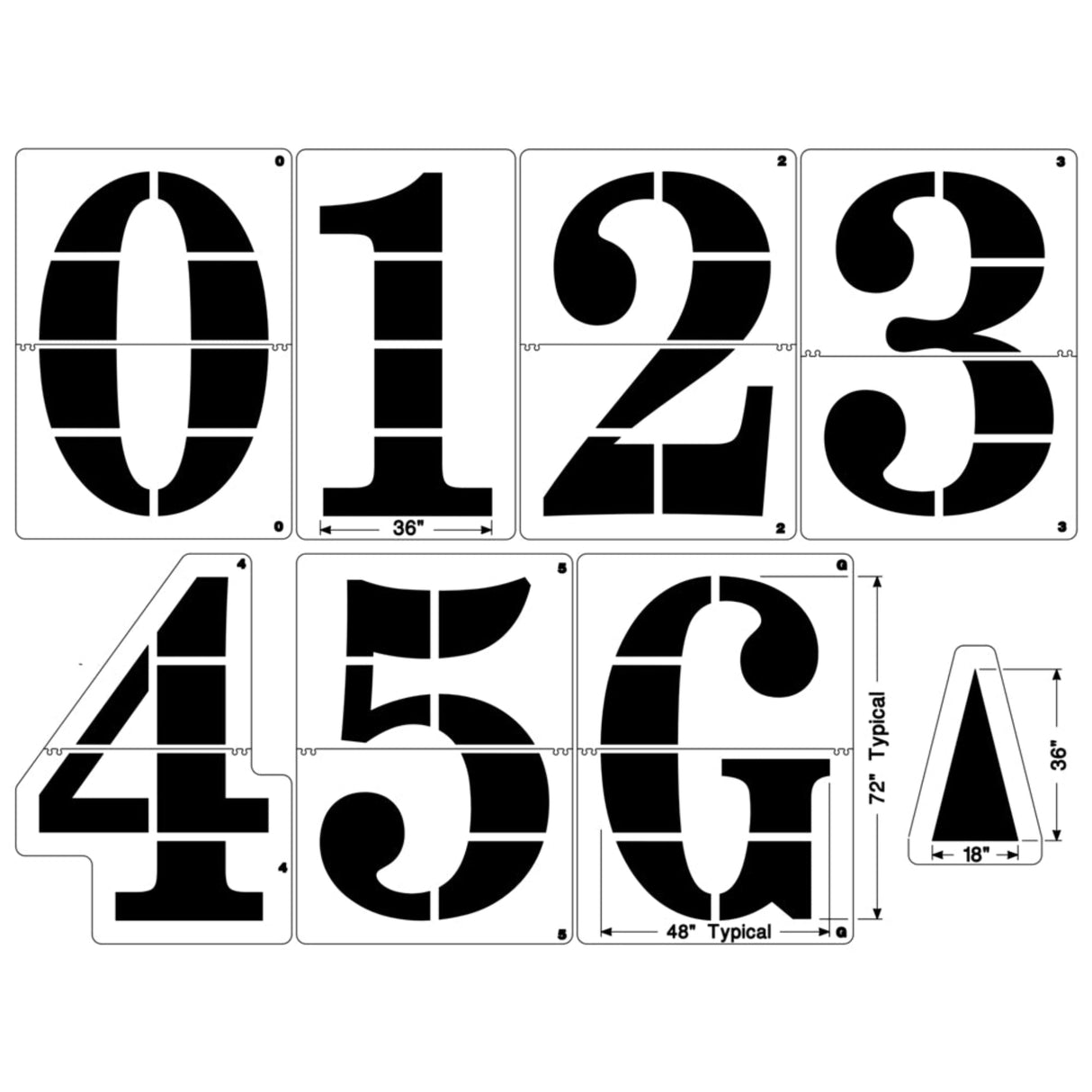 Newstripe NCAA Football Field Number Stencil Kit 72 in