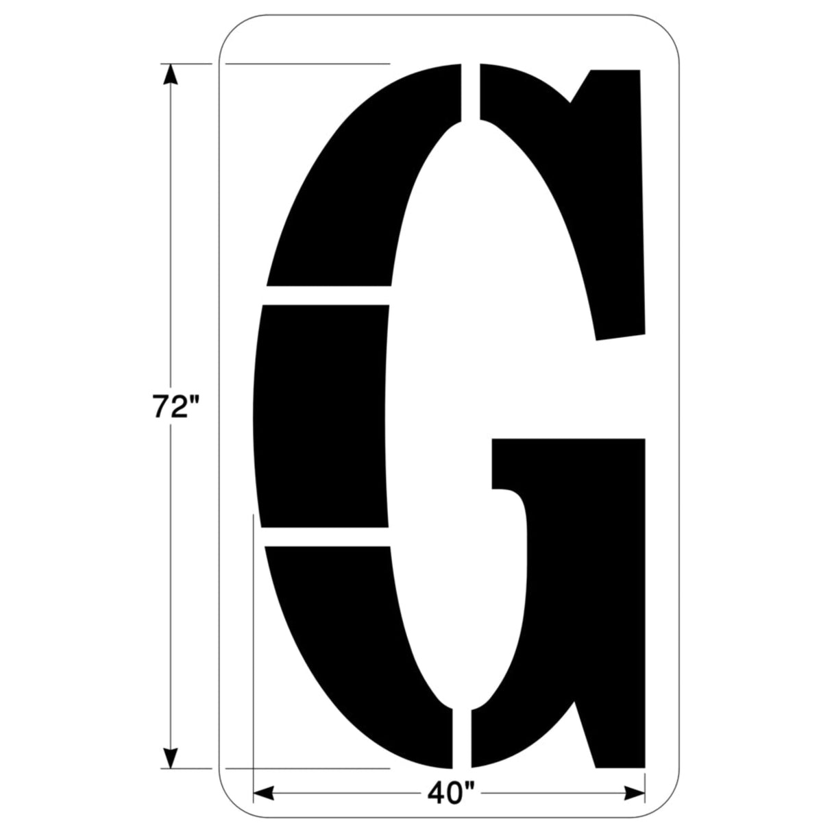 Newstripe 72 in Football Field G Stencil