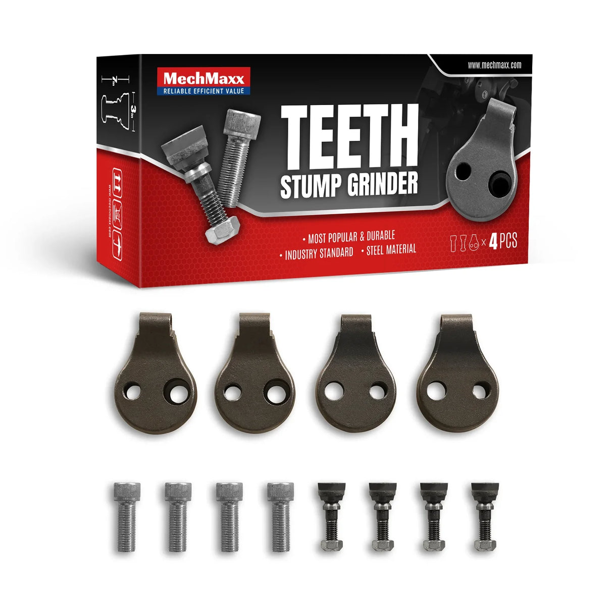 ( 1 Pack / 4 Pcs ) Teeth for Stump Grinder SGR1500 and SG380 (SKU: 130200; 130300; 130400)