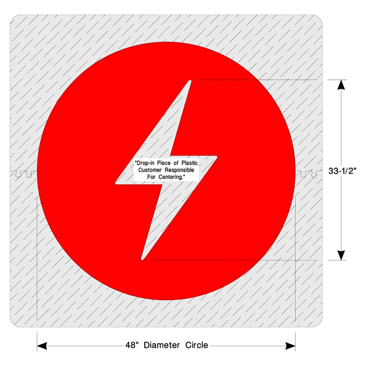 Newstripe Bolt Style Electric Vehicle (EV) Charging/Parking Stencil
