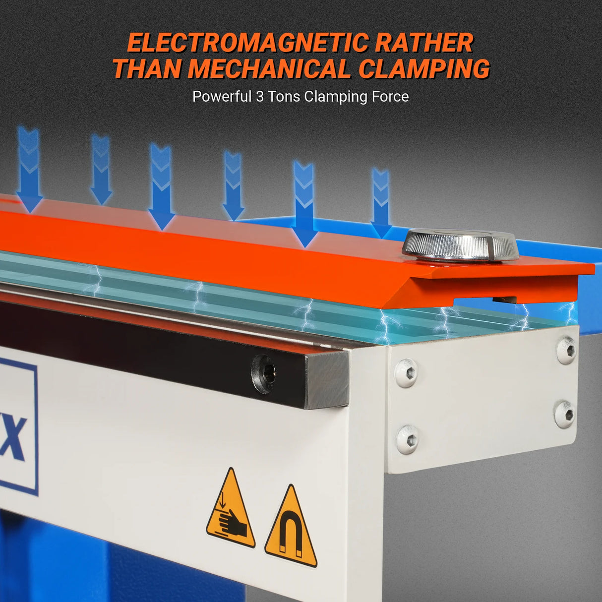 MechMaxx 24'' Industrial Magnetic Pan and BOX Heavy Duty Sheet Metal Brake 20 Gauge Capacity Shear Press Brake, MSMB650E