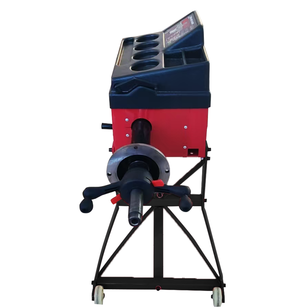 Katool KT-715S wheel balancer with wheel mounted