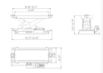 Olympic Equipment Flat Inner Runway Track for 4-Post Lifts YZSCJ-7