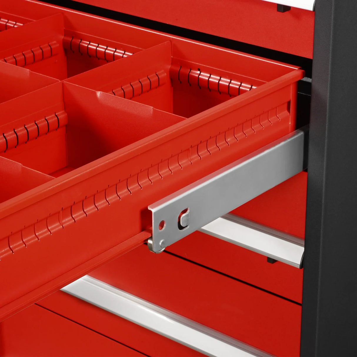 Heavy Duty Modular Drawer Cabinet - 9 Drawer, 59" H x 28.5" W x 28.5" D Tool Storage Organizer, Steel Construction