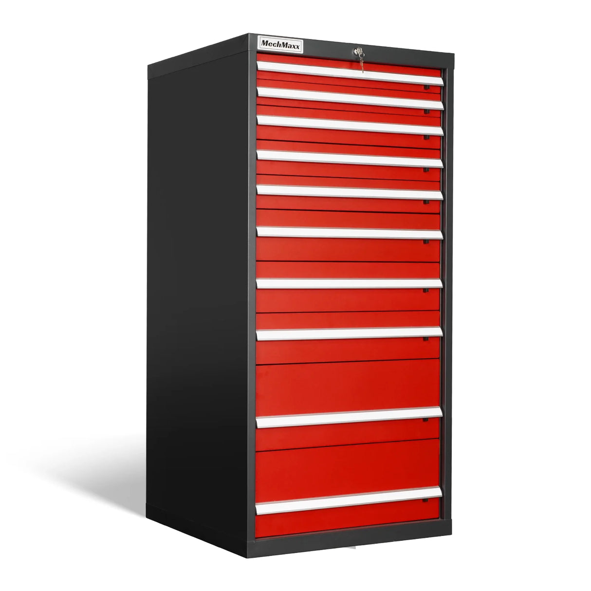 Heavy Duty Modular Drawer Cabinet - 10 Drawer, 59" H x 28.5" W x 28.5" D Tool Storage Organizer, Steel Construction