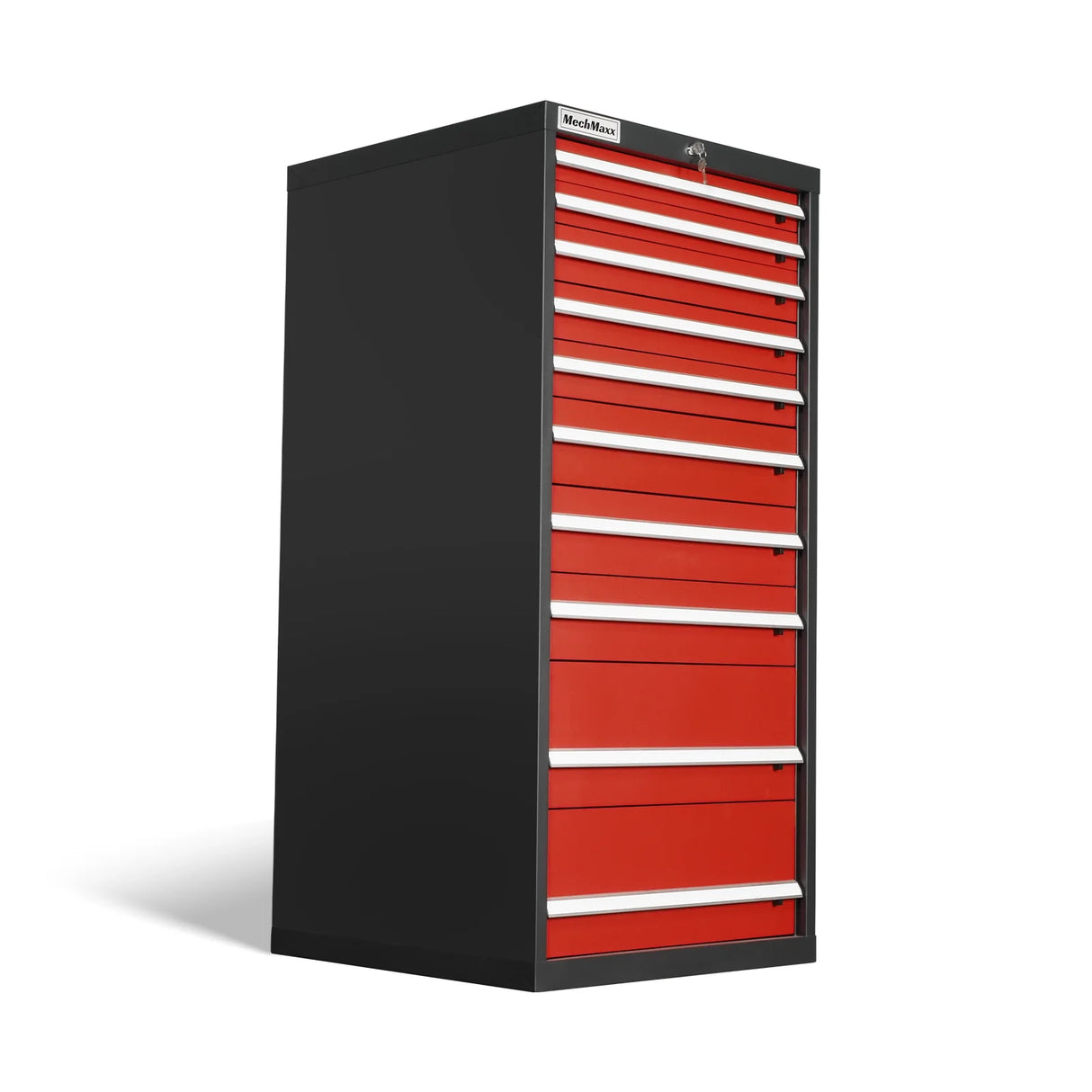 Heavy Duty Modular Drawer Cabinet - 10 Drawer, 59" H x 28.5" W x 28.5" D Tool Storage Organizer, Steel Construction