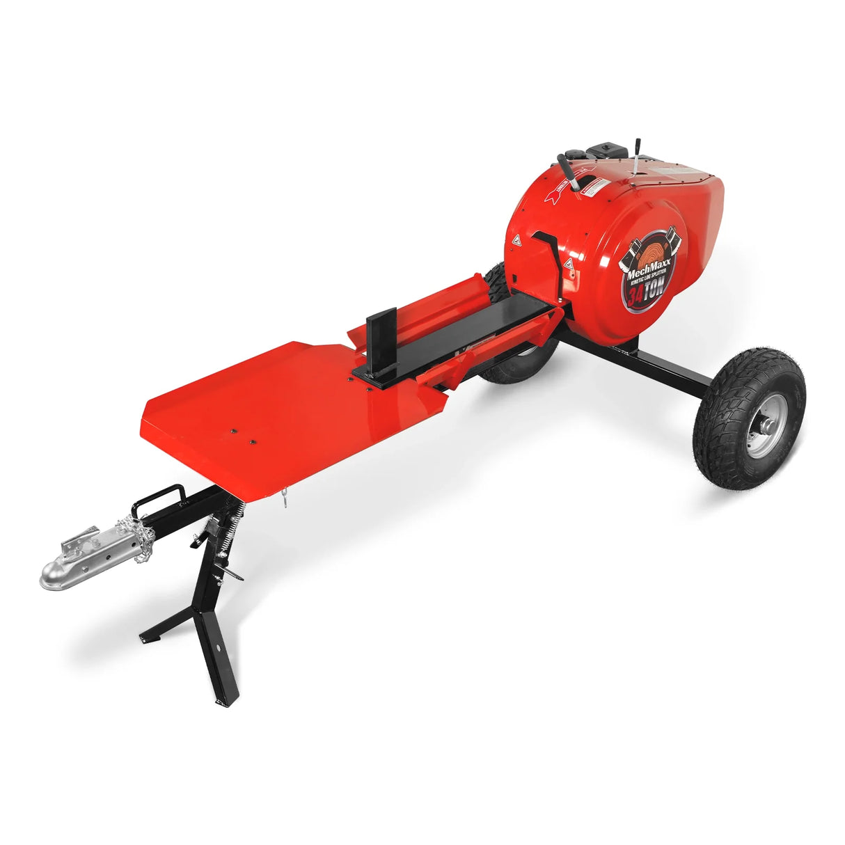 MechMaxx 34 Ton Kinetic Fast Log Splitter, 7 HP Ducar Gasoline Engine, 28" Log Diameter Capacity, 3-Sec Cycle Time, KT34