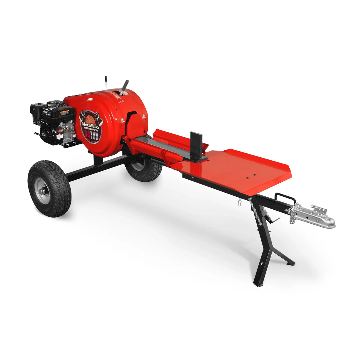 MechMaxx 34 Ton Kinetic Fast Log Splitter, 7 HP Ducar Gasoline Engine, 28" Log Diameter Capacity, 3-Sec Cycle Time, KT34