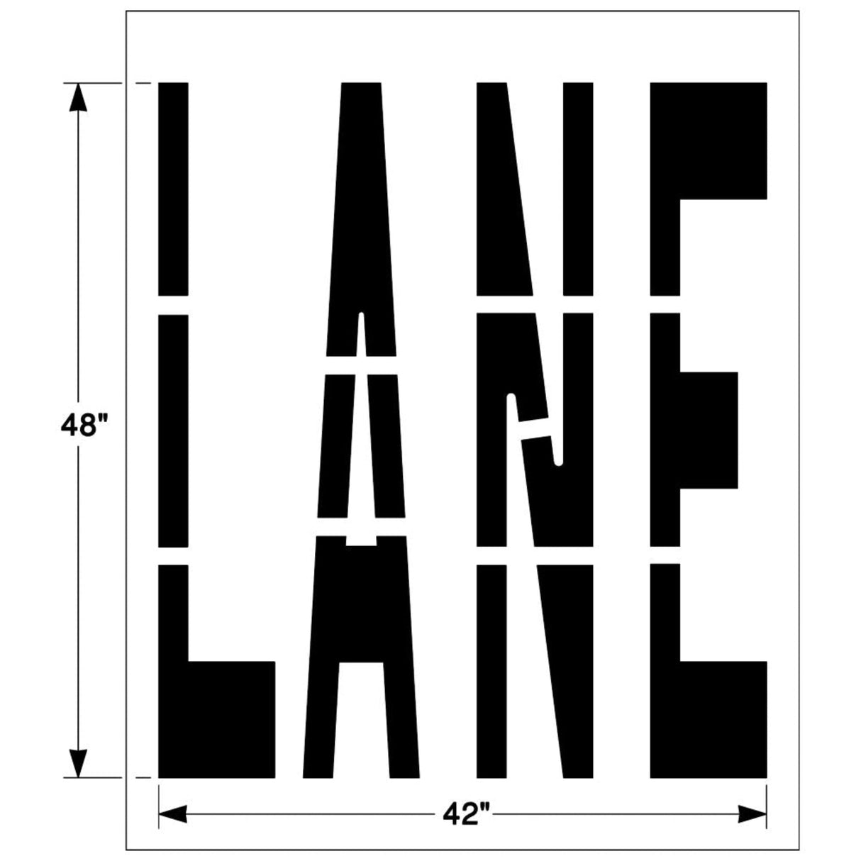 Newstripe Federal LANE Stencil