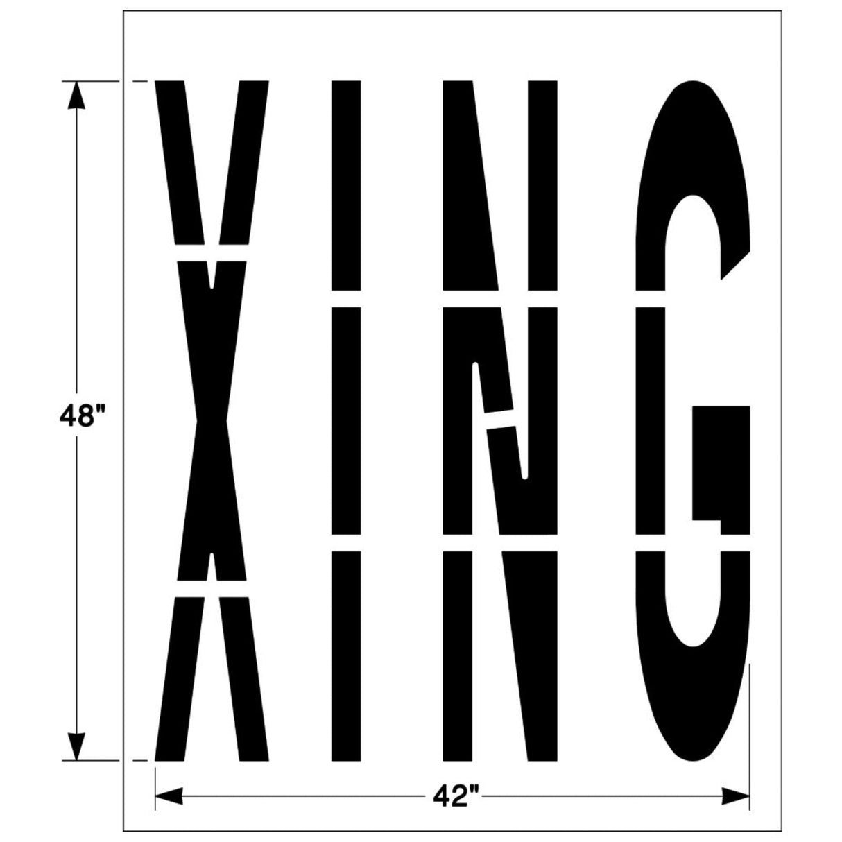 Newstripe Federal XING Stencil