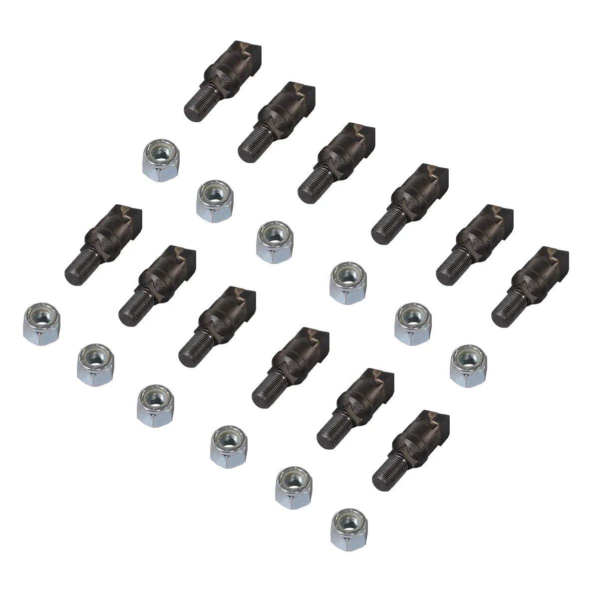 (1 Pack / 12 Pcs) Teeth and Nuts for Stump Grinder SG24; SG24PRO; SG28; SG30PRO; SG61, (SKU: 150151;150151G;150181;150181G;150182;150182G;150183;150183G;150501; 150602)