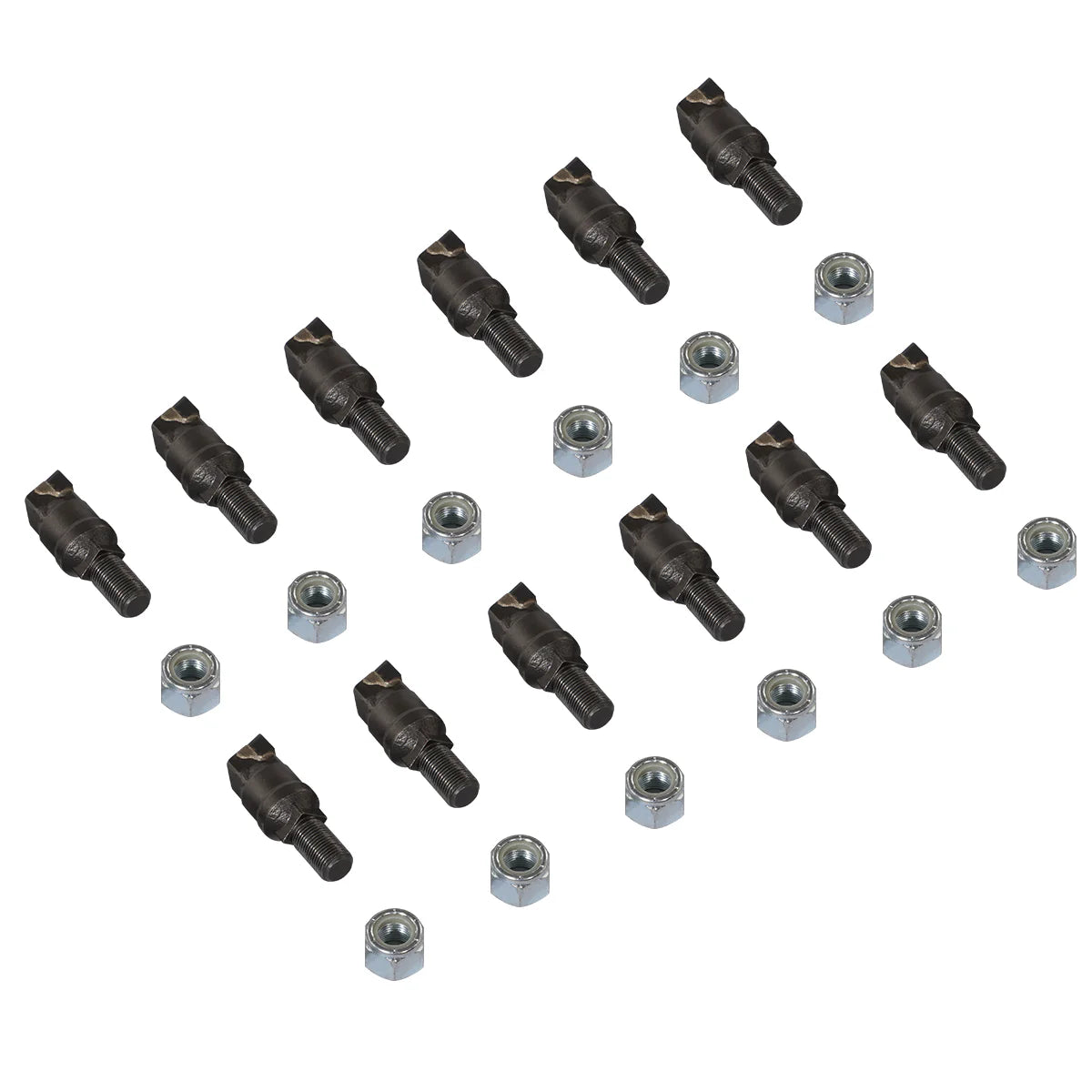 (1 Pack / 12 Pcs) Teeth and Nuts for Stump Grinder SG24; SG24PRO; SG28; SG30PRO; SG61, (SKU: 150151;150151G;150181;150181G;150182;150182G;150183;150183G;150501; 150602)