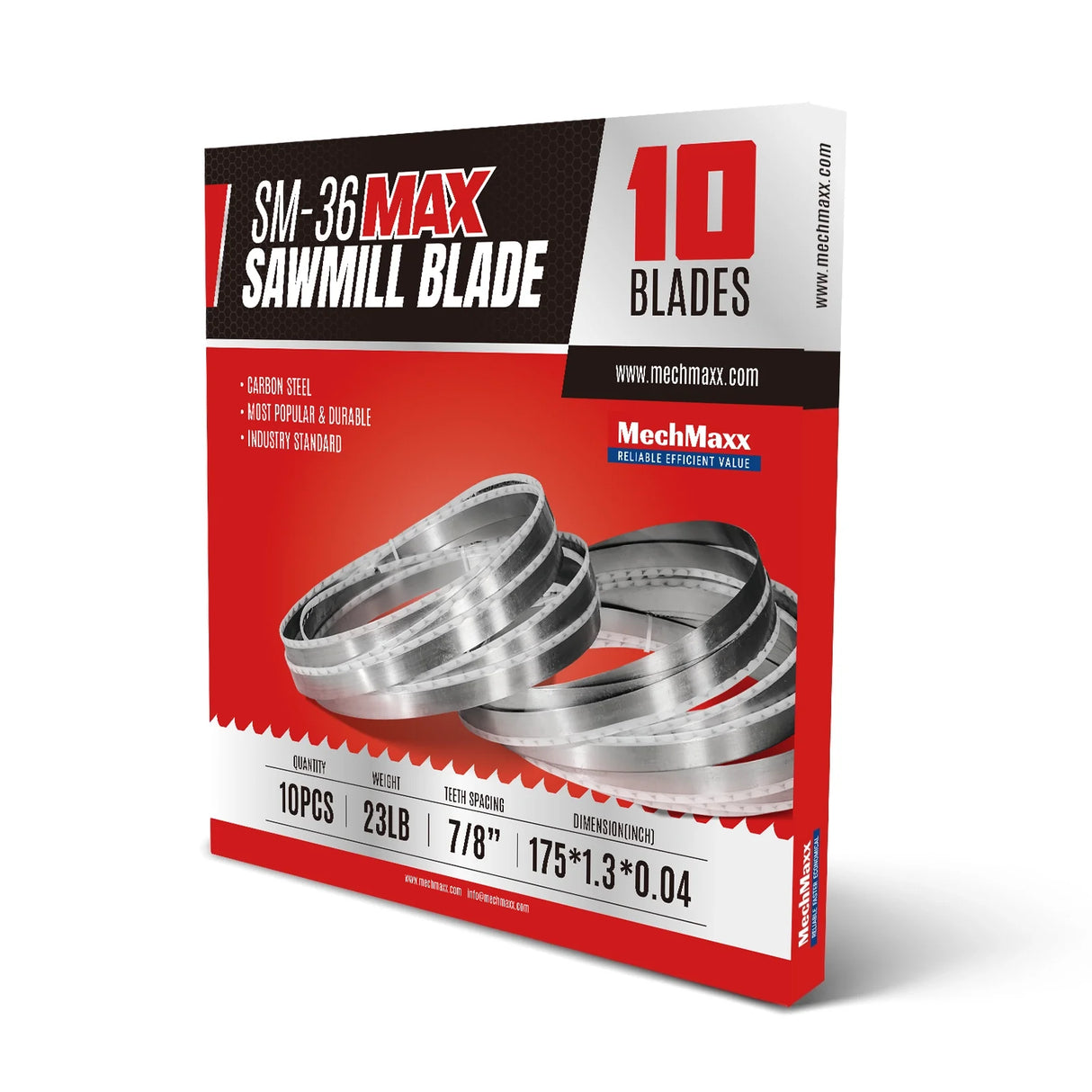 ( 1 Pack / 10 Blades ) SM-36MAX Sawmill Blades , 175in (SKU: 150168MAX; 150168HMAX; 150268)