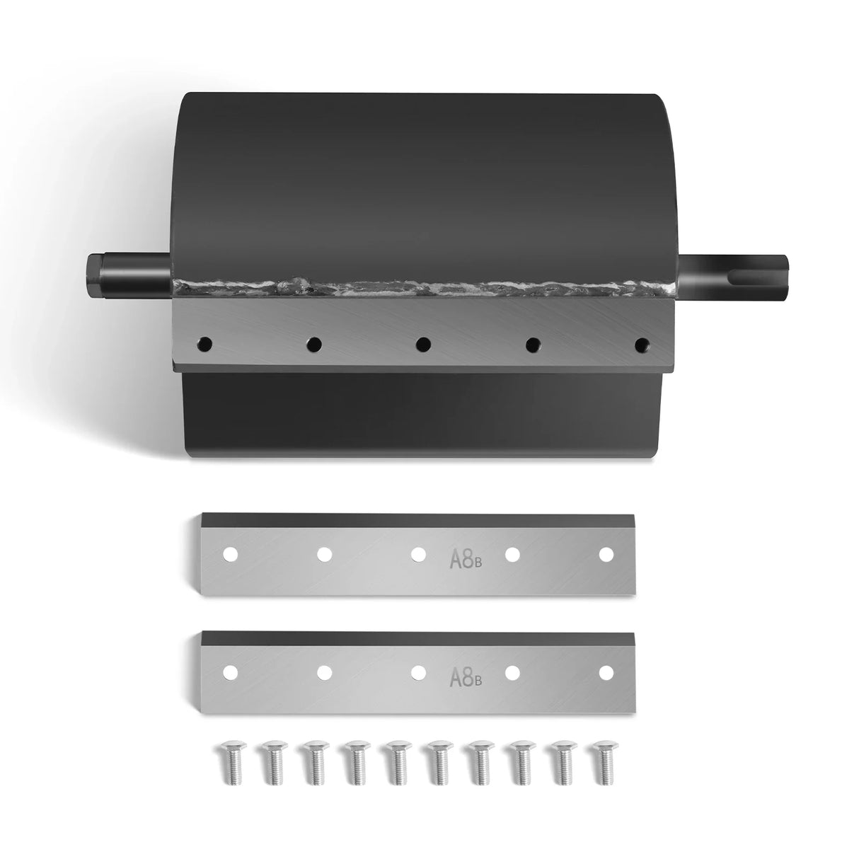 Cutter Barrel and 2 Blades for Wood Chipper GS1500 (SKU: 110200, 110200K, 110200Y)
