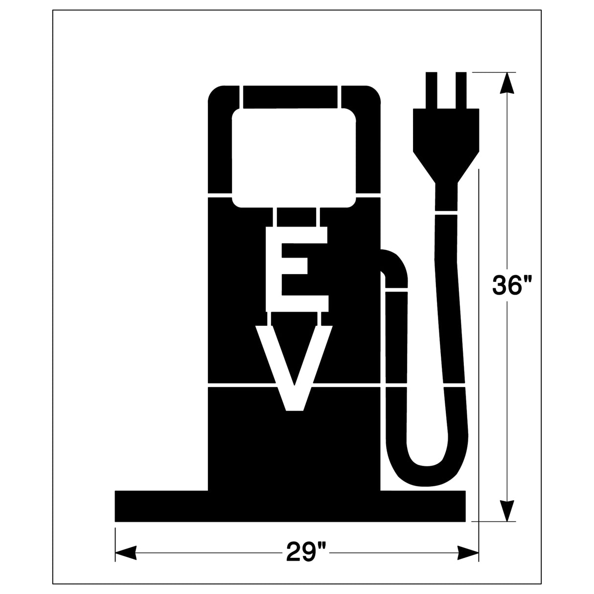 Newstripe Electric Vehicle (EV) Charging/Parking Stencil