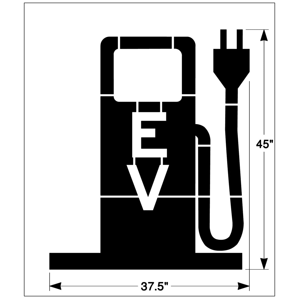 Newstripe Electric Vehicle (EV) Charging/Parking Stencil