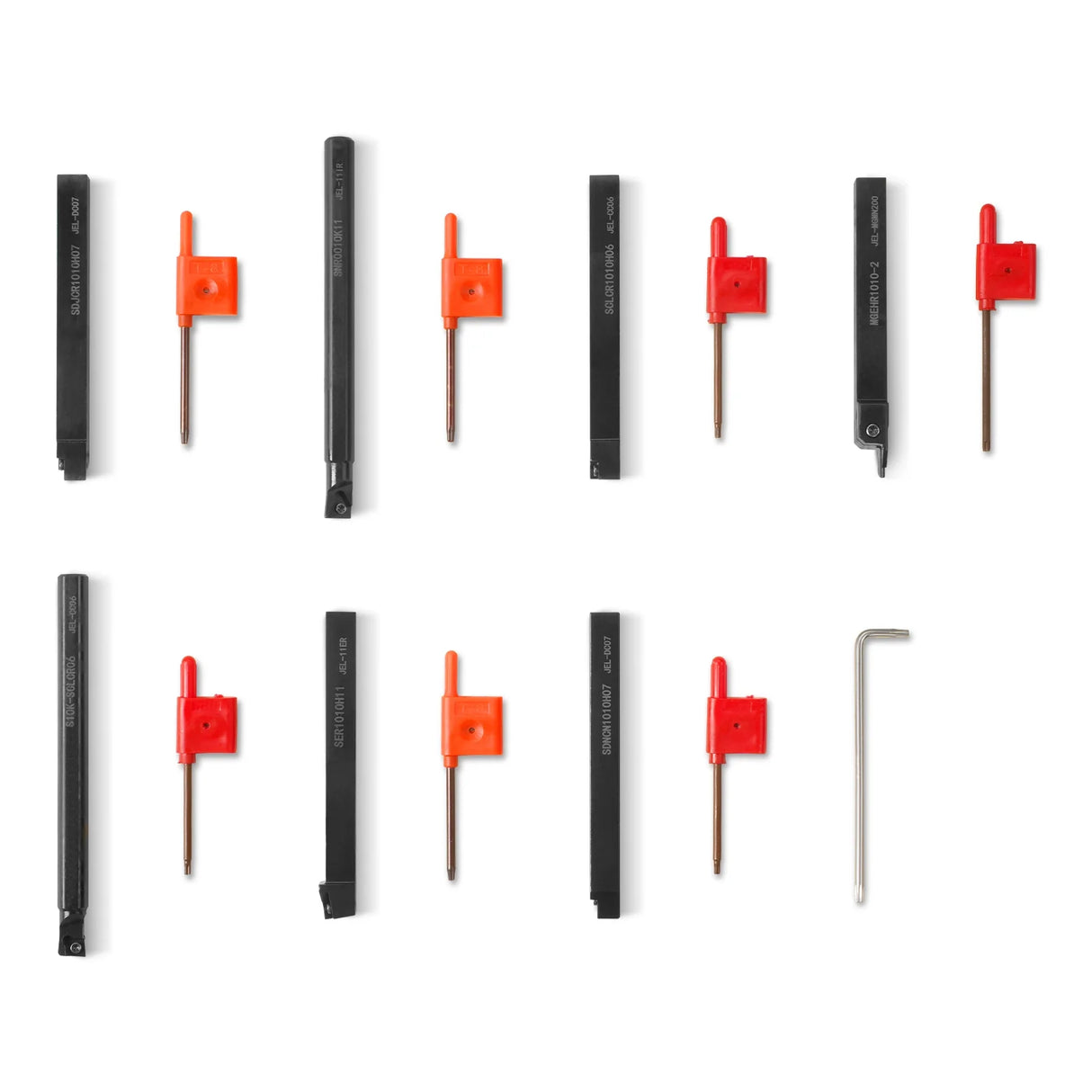 Turning tools 10*10 set 7 pcs for SKU: 500003 | Model: 0831V SKU: 500004 | Model: 0831VD