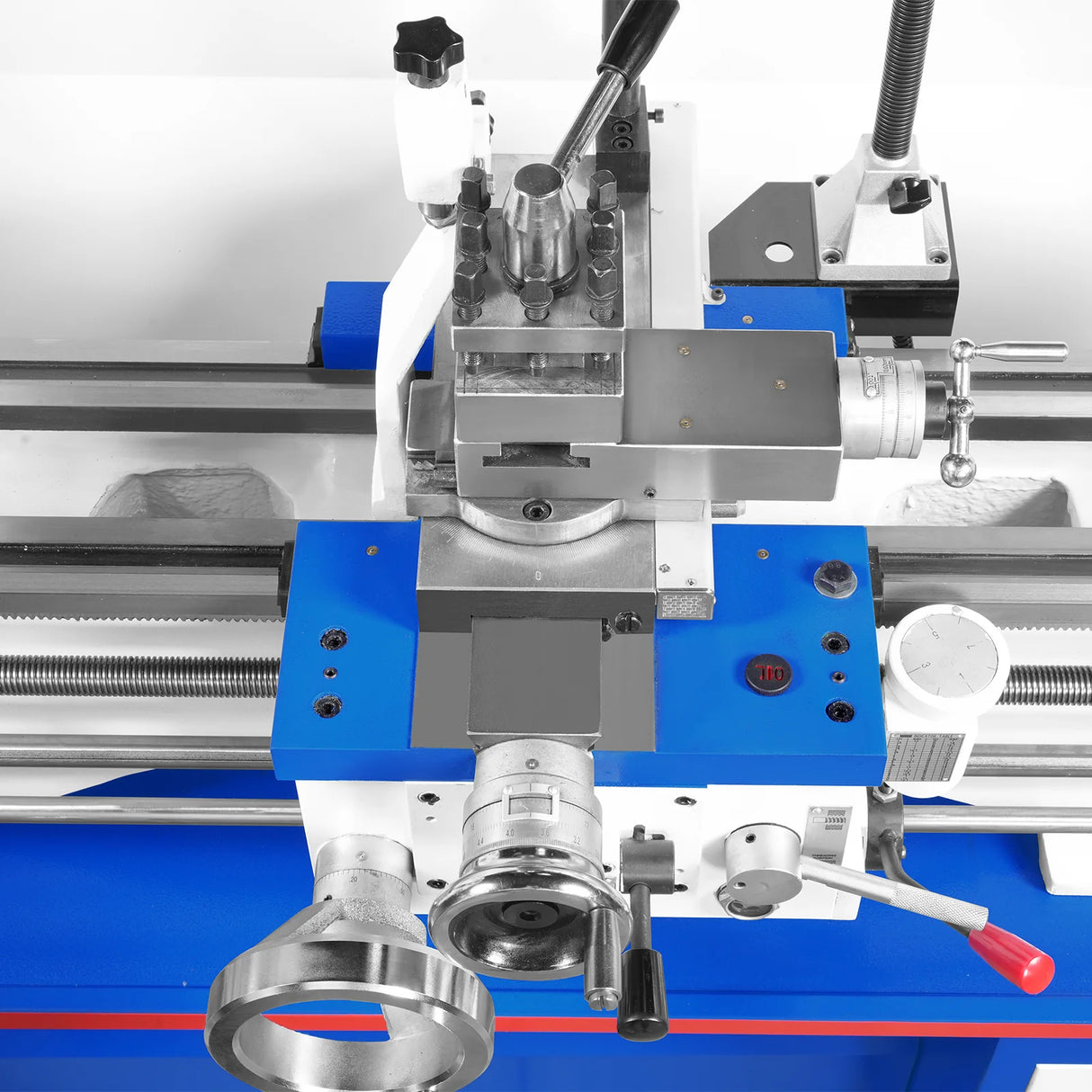 MechMaxx 13" x 37" Industrial Heavy Duty Bench Metal Lathe 1.5HP/1100W Metal Working Lathe High Precision 64-1500 RPM Variable Speed with Four-axis sliding system 1337G4