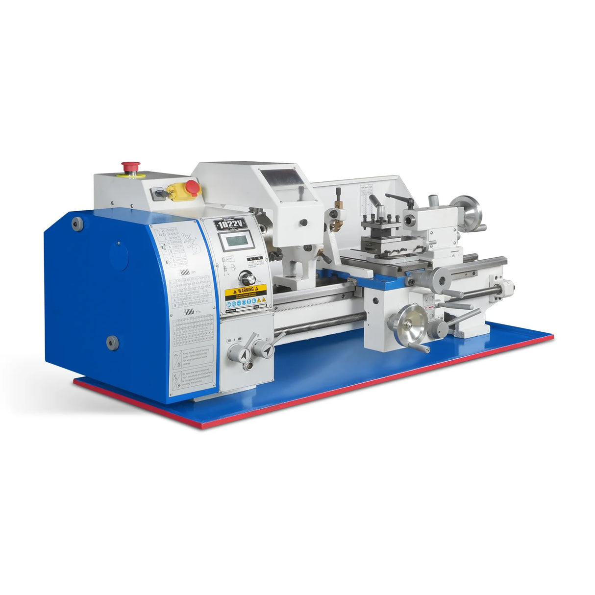 MechMaxx 10'' x 22'' Industrial Metal Lathe Machine High Precision Benchtop 1.5HP Brushless Motor 0-2000 RPM Variable Speed Metal Working Machine Small Lathe without Stand 1022V