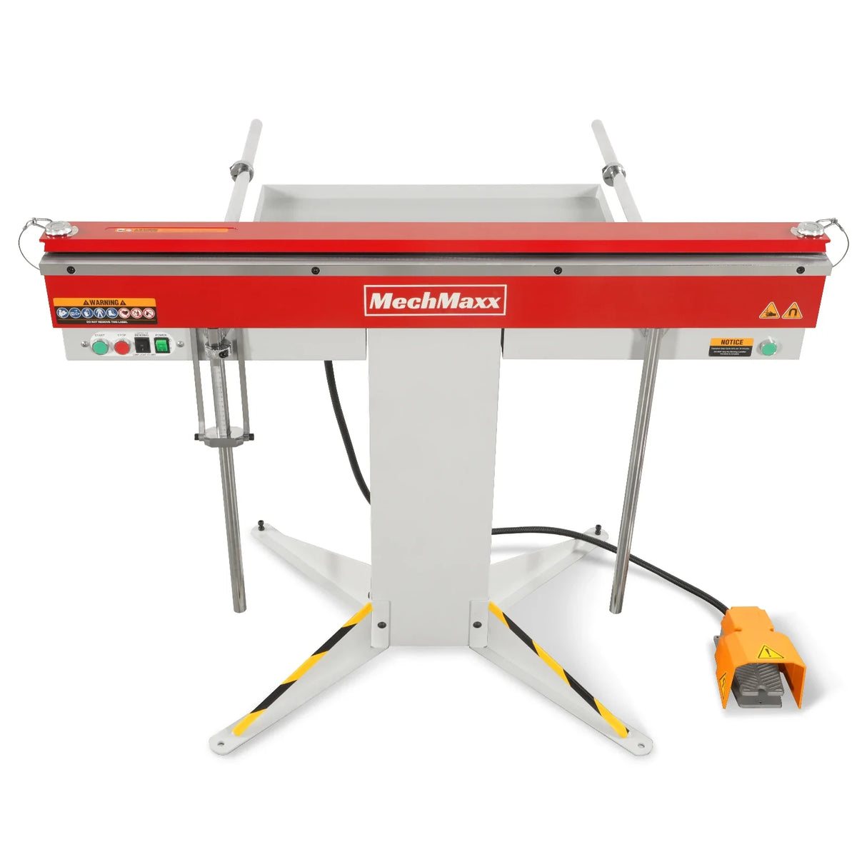 MechMaxx 48'' Industrial Magnetic Pan and BOX Heavy Duty Sheet Metal Brake 20 Gauge Capacity Shear Press Brake, MSMB1250E-R