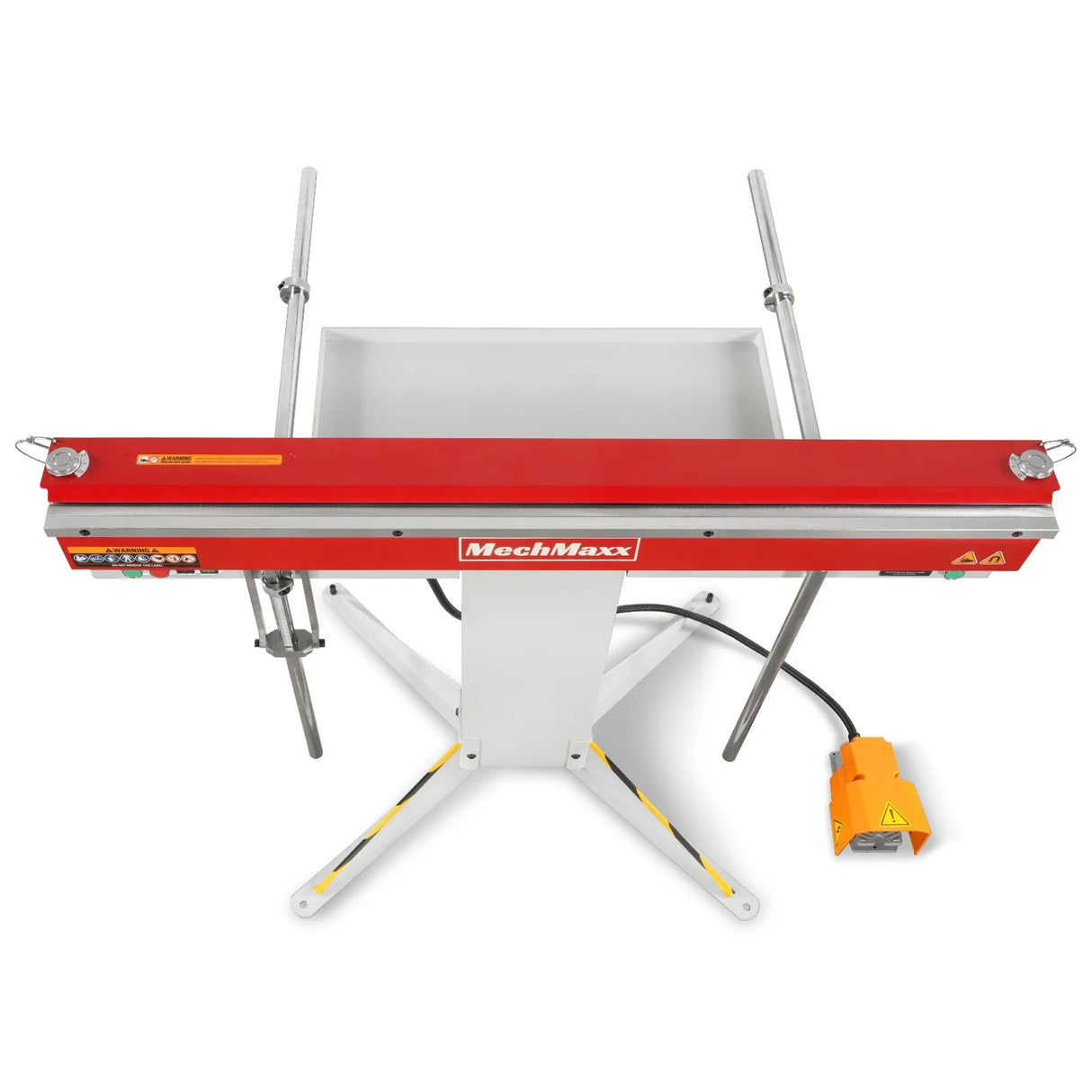 MechMaxx 48'' Industrial Magnetic Pan and BOX Heavy Duty Sheet Metal Brake 20 Gauge Capacity Shear Press Brake, MSMB1250E-R