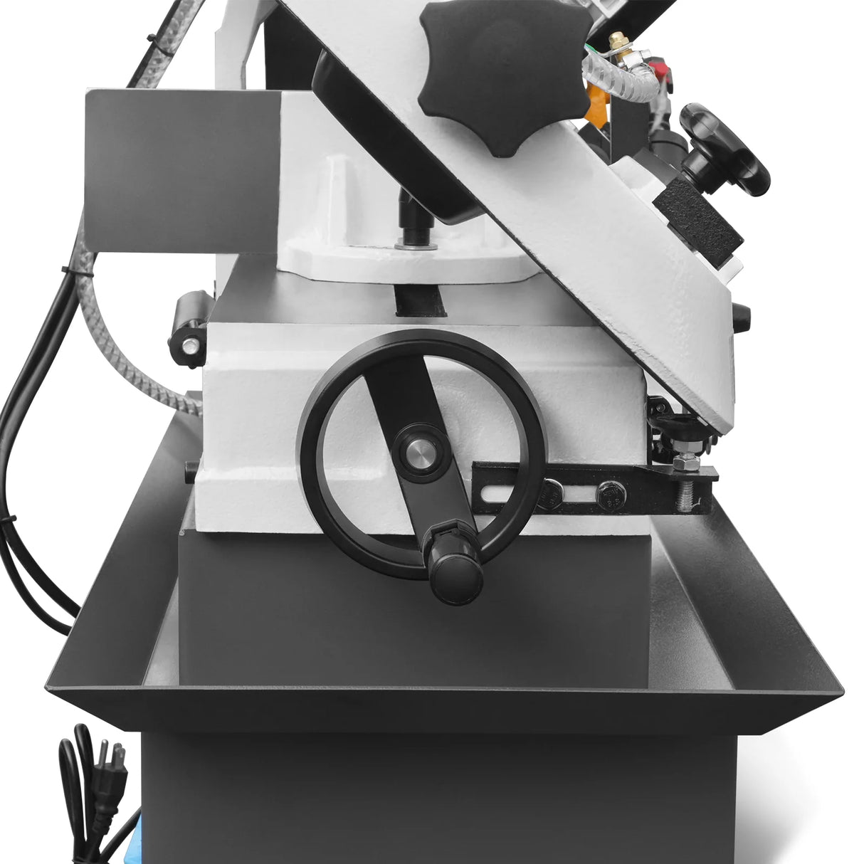 MechMaxx 7" x 12" Metal Band Saw, 1.5 HP 115V/230V Dual Voltage 4-Speed Horizontal Vertical Bandsaw with Hydraulic Downfeed, Coolant System & Adjustable Angle Cutting for Steel, Aluminum, Pipe & Structural Metal BS-712N