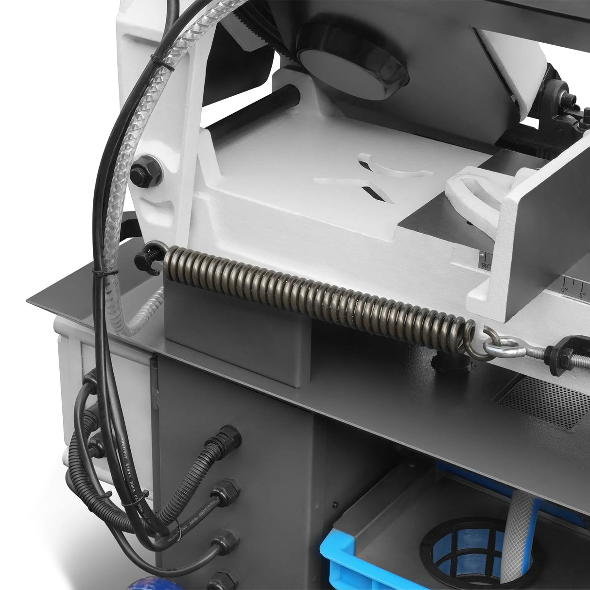 MechMaxx 7" x 12" Metal Band Saw, 1.5 HP 115V/230V Dual Voltage 4-Speed Horizontal Vertical Bandsaw with Hydraulic Downfeed, Coolant System & Adjustable Angle Cutting for Steel, Aluminum, Pipe & Structural Metal BS-712N