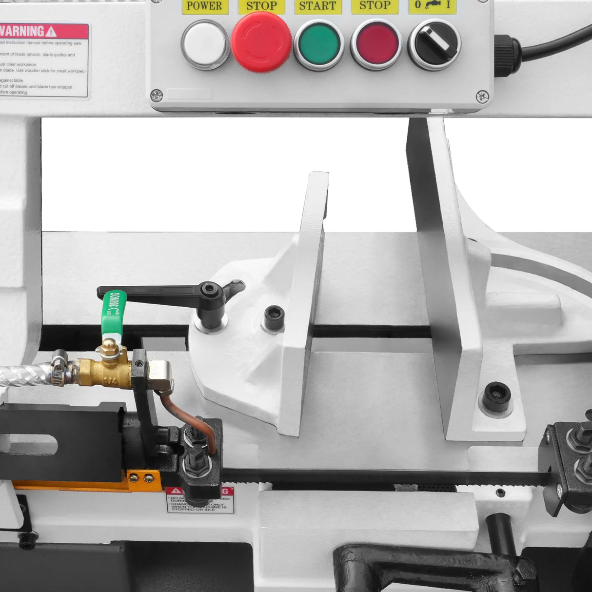 MechMaxx 7" x 12" Metal Band Saw, 1.5 HP 115V/230V Dual Voltage 4-Speed Horizontal Vertical Bandsaw with Hydraulic Downfeed, Coolant System & Adjustable Angle Cutting for Steel, Aluminum, Pipe & Structural Metal BS-712N