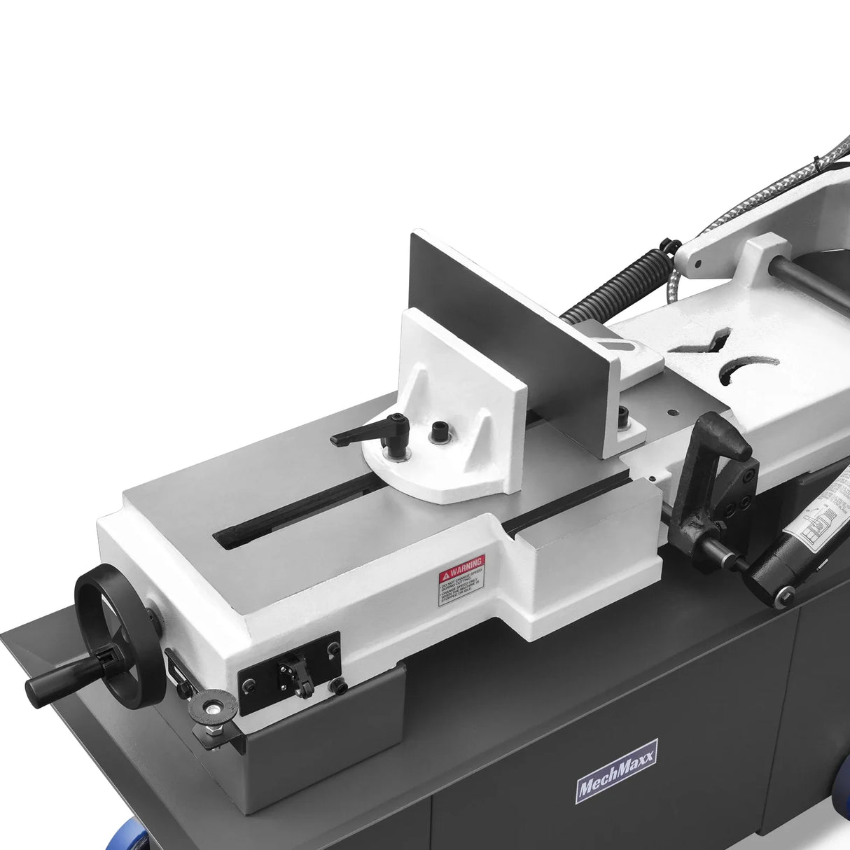 MechMaxx 7" x 12" Metal Band Saw, 1.5 HP 115V/230V Dual Voltage 4-Speed Horizontal Vertical Bandsaw with Hydraulic Downfeed, Coolant System & Adjustable Angle Cutting for Steel, Aluminum, Pipe & Structural Metal BS-712N