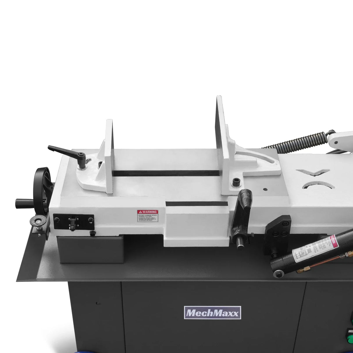 MechMaxx 7" x 12" Metal Band Saw, 1.5 HP 115V/230V Dual Voltage 4-Speed Horizontal Vertical Bandsaw with Hydraulic Downfeed, Coolant System & Adjustable Angle Cutting for Steel, Aluminum, Pipe & Structural Metal BS-712N