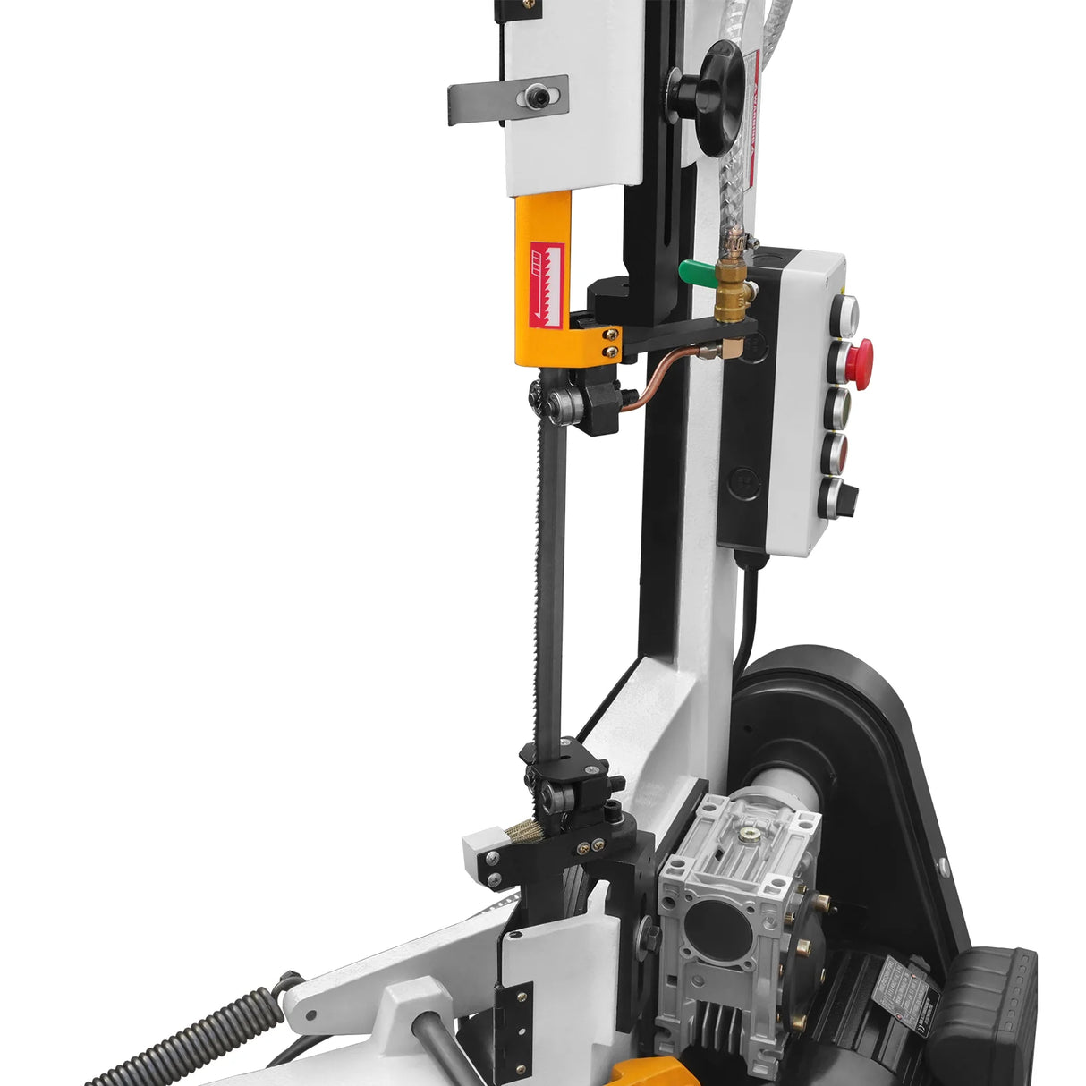 MechMaxx 7" x 12" Metal Band Saw, 1.5 HP 115V/230V Dual Voltage 4-Speed Horizontal Vertical Bandsaw with Hydraulic Downfeed, Coolant System & Adjustable Angle Cutting for Steel, Aluminum, Pipe & Structural Metal BS-712N