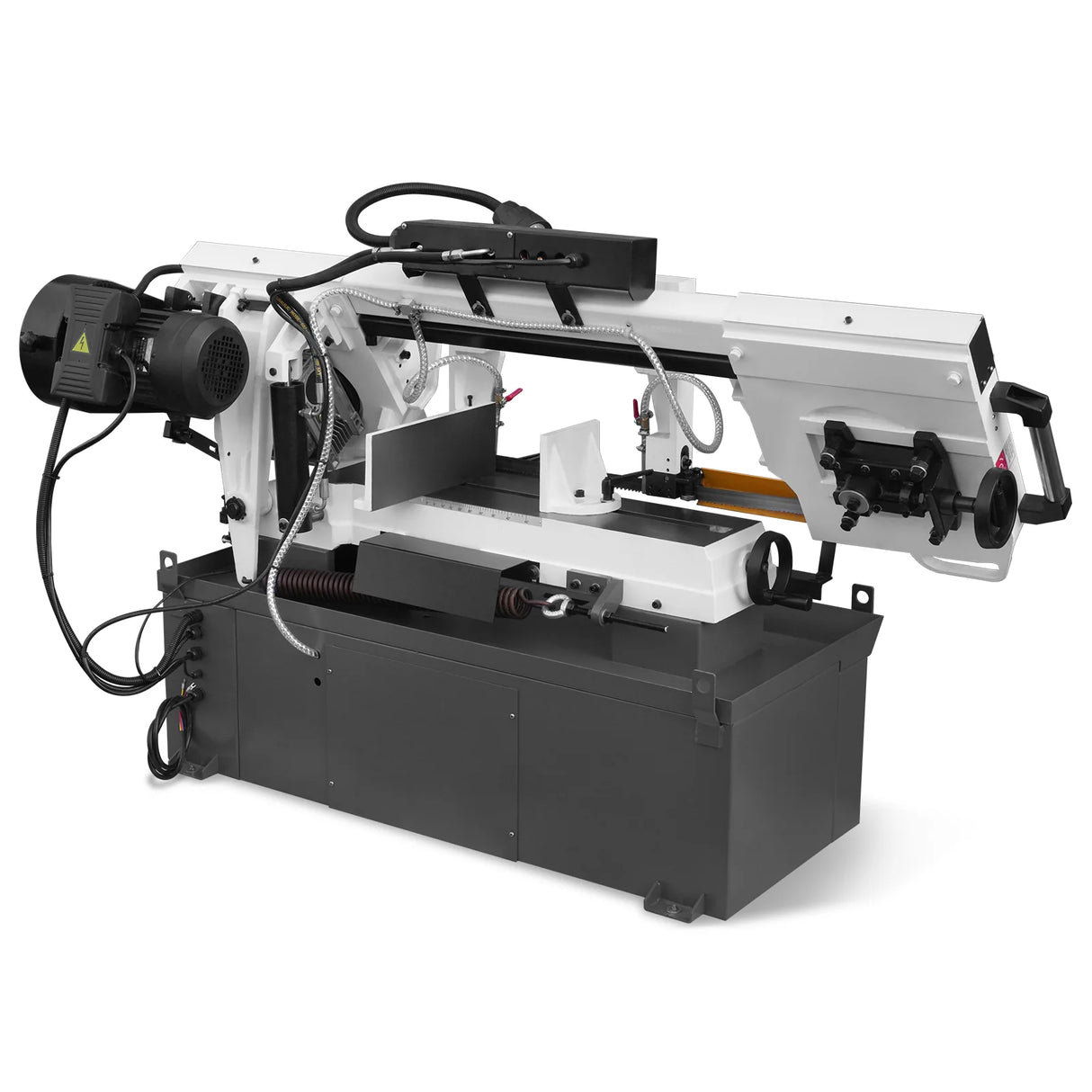 MechMaxx Metal Cutting Band Saw, 10" Round / 18"x5" Rectangular Capacity, 2HP 1.5kW Motor, 4-Speed (35-114 MPM), Horizontal Bandsaw with 0-45° Swivel, Hydraulic Downfeed, 230V 1PH 60Hz, Industrial Grade for Steel, Aluminum & Alloys BS-1018B