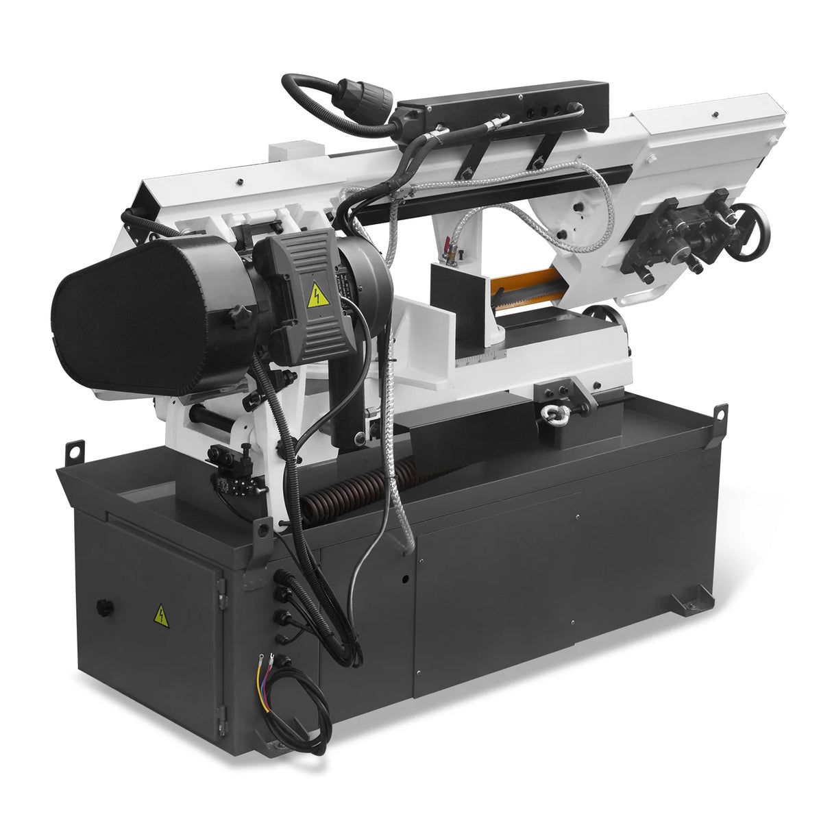 MechMaxx Metal Cutting Band Saw, 10" Round / 18"x5" Rectangular Capacity, 2HP 1.5kW Motor, 4-Speed (35-114 MPM), Horizontal Bandsaw with 0-45° Swivel, Hydraulic Downfeed, 230V 1PH 60Hz, Industrial Grade for Steel, Aluminum & Alloys BS-1018B